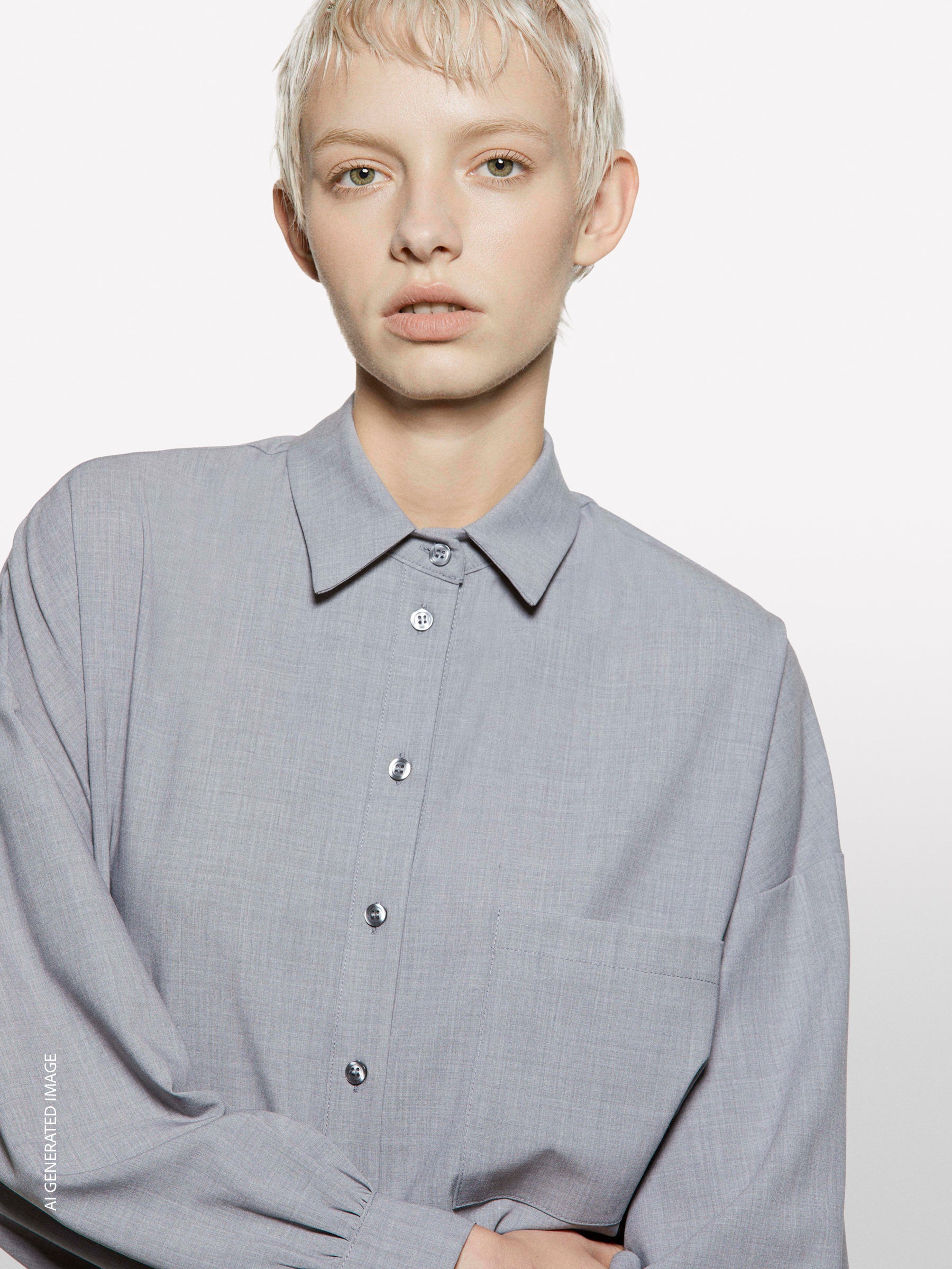 Camisa cinza-claro regular fit - ucb_image_FY