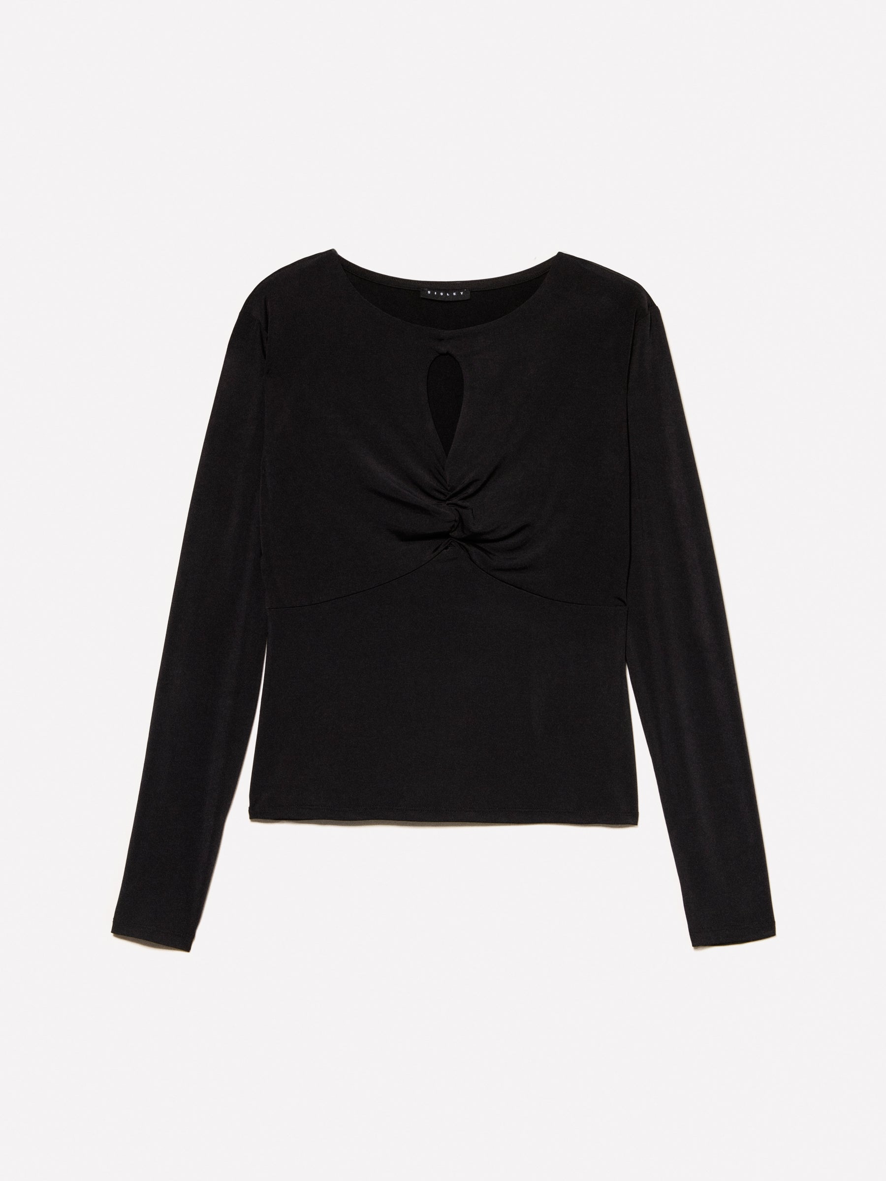 T-shirt preta com franzido - ucb_image_FS