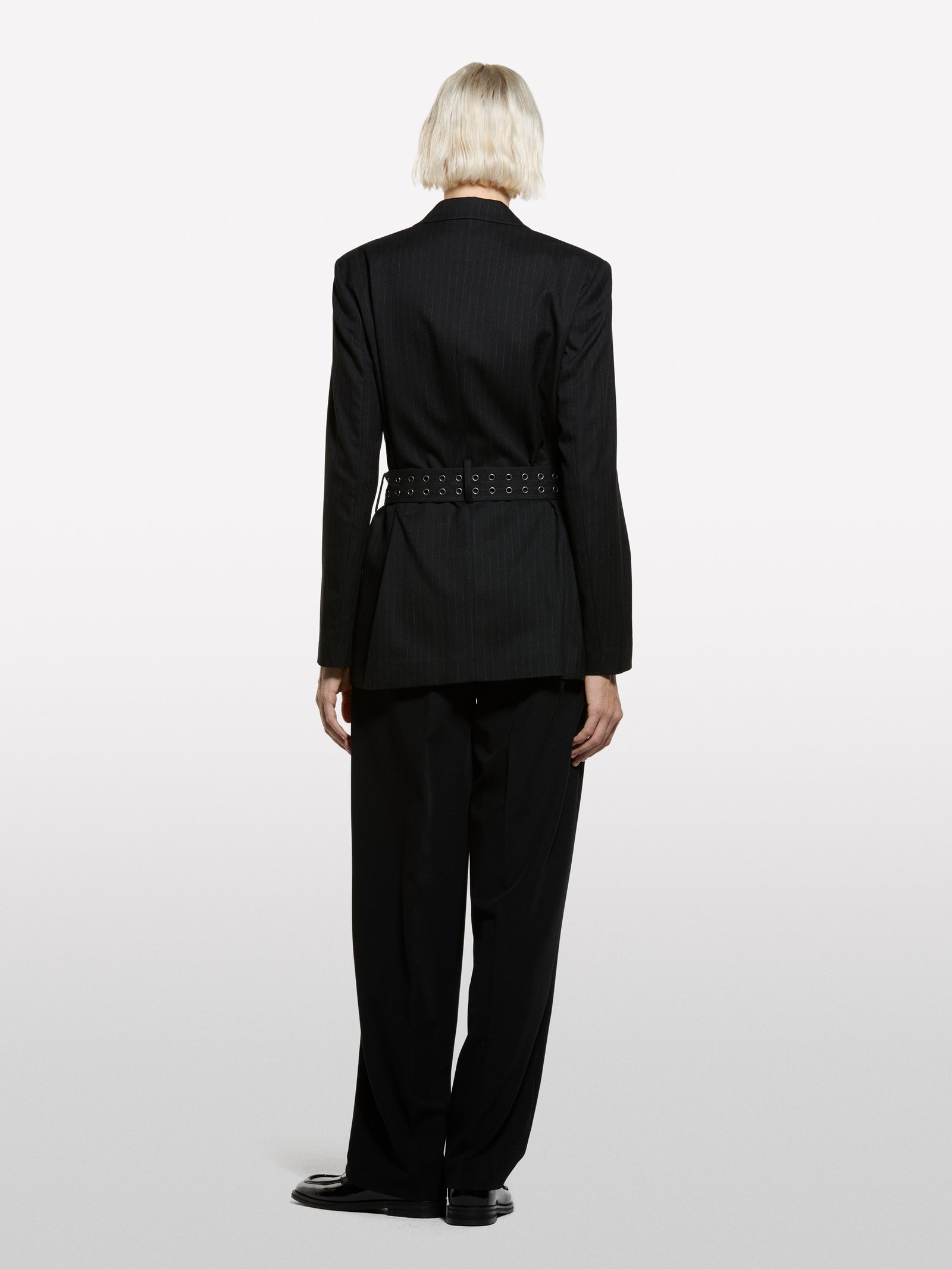 Blazer risca de giz com cinto - ucb_image_B