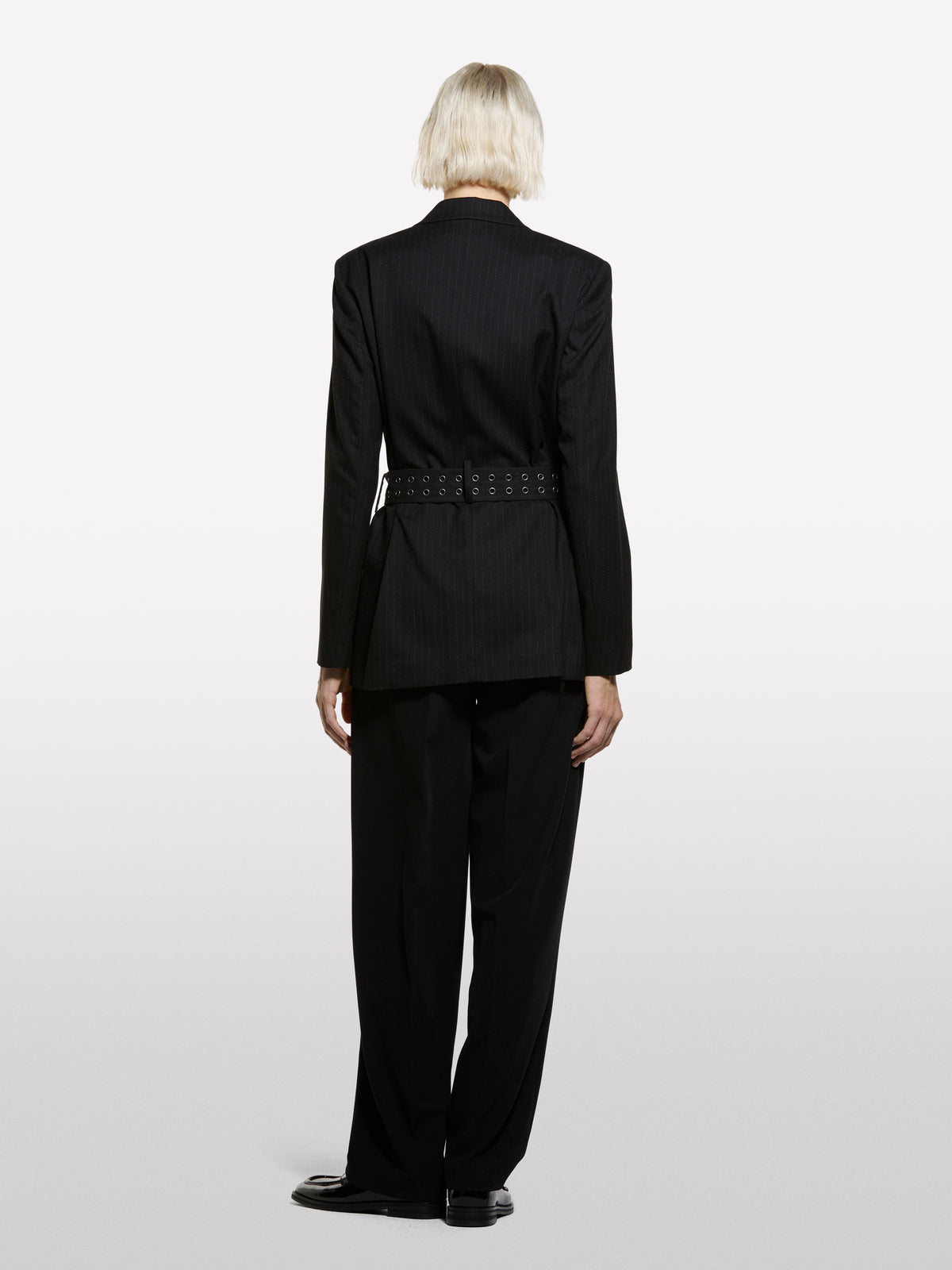 Blazer risca de giz com cinto - ucb_image_B