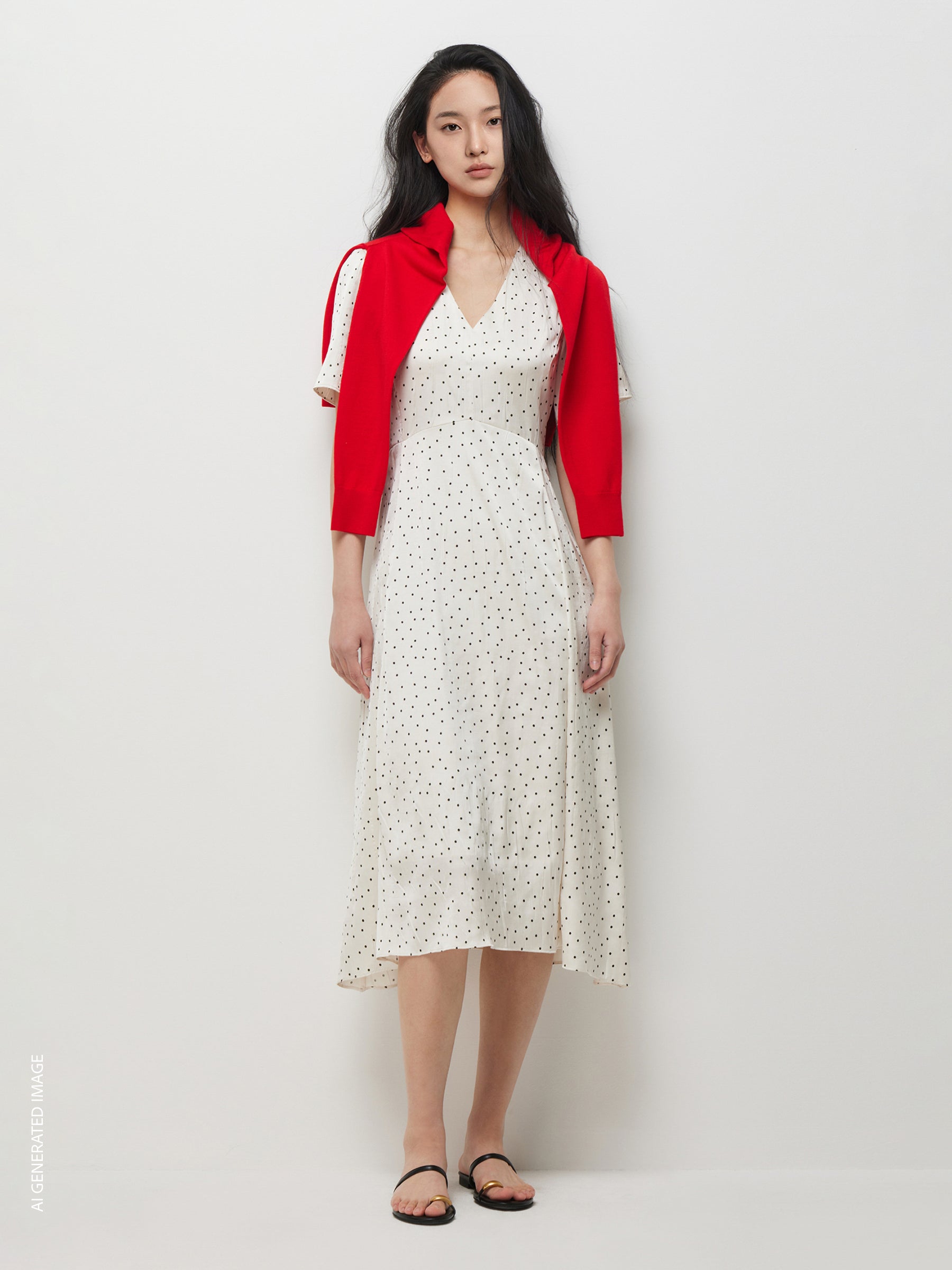 Vestido midi às bolinhas - ucb_image_FY