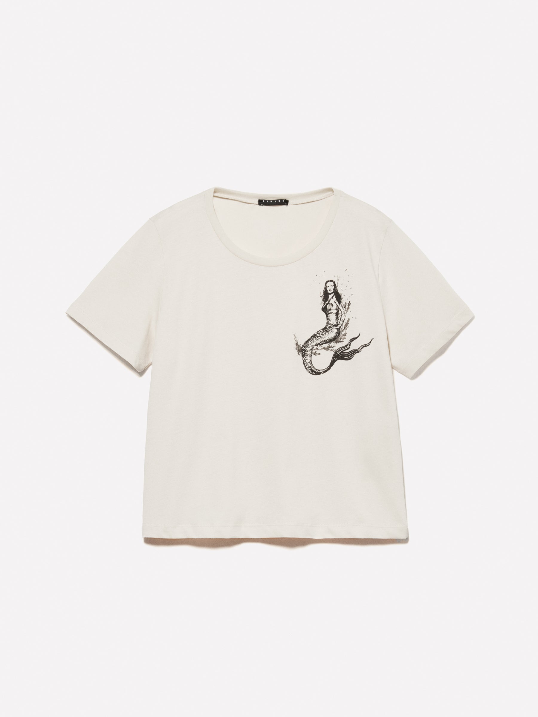 T-shirt areia com estampa de sereia - ucb_image_FS