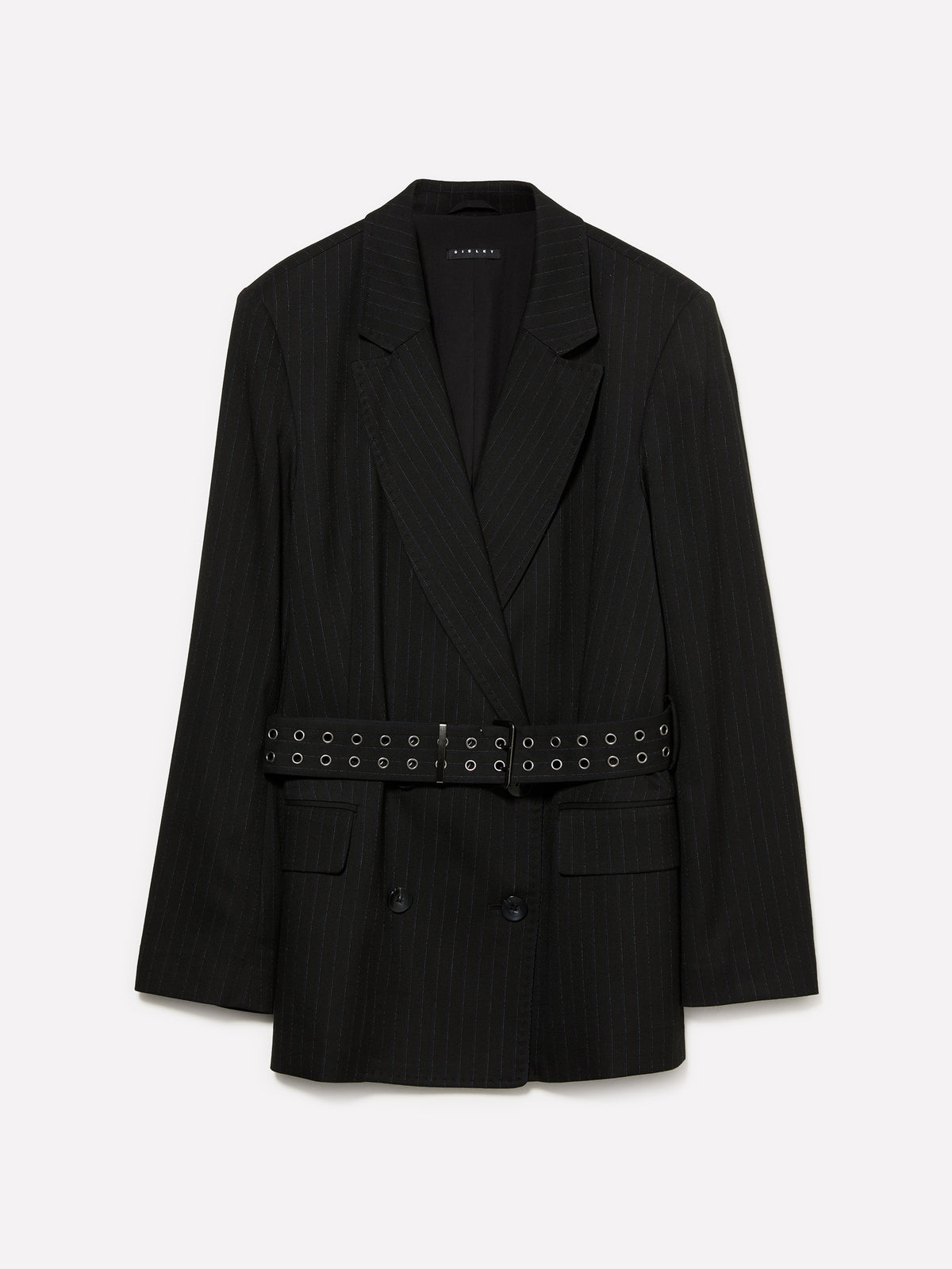 Blazer risca de giz com cinto - ucb_image_FS