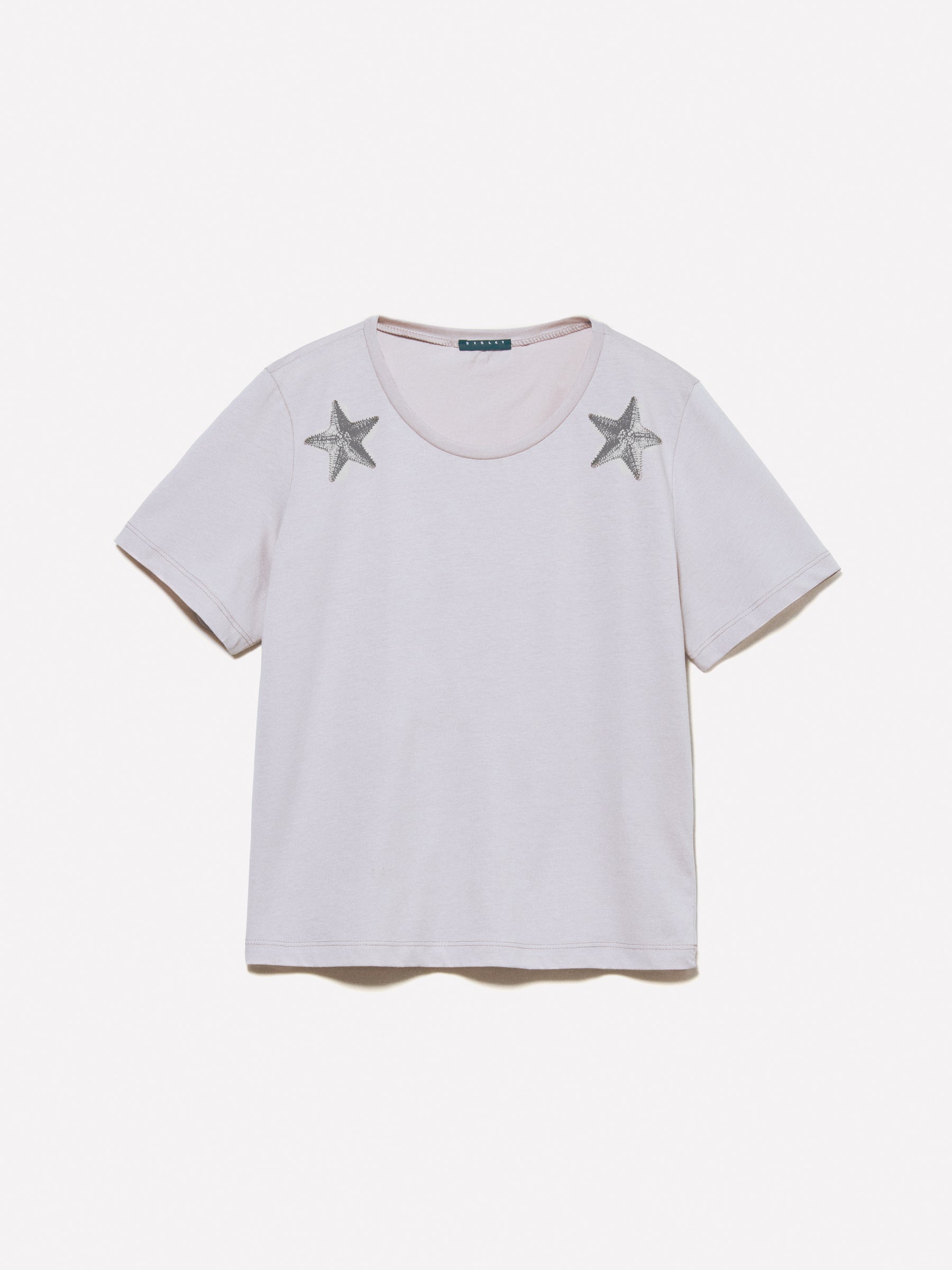 T-shirt cinzenta com estampa de estrelas - ucb_image_FS