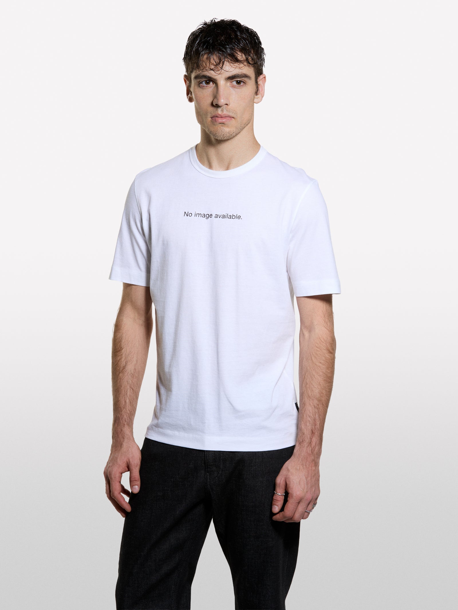White t-shirt with text print in 100% organic cotton