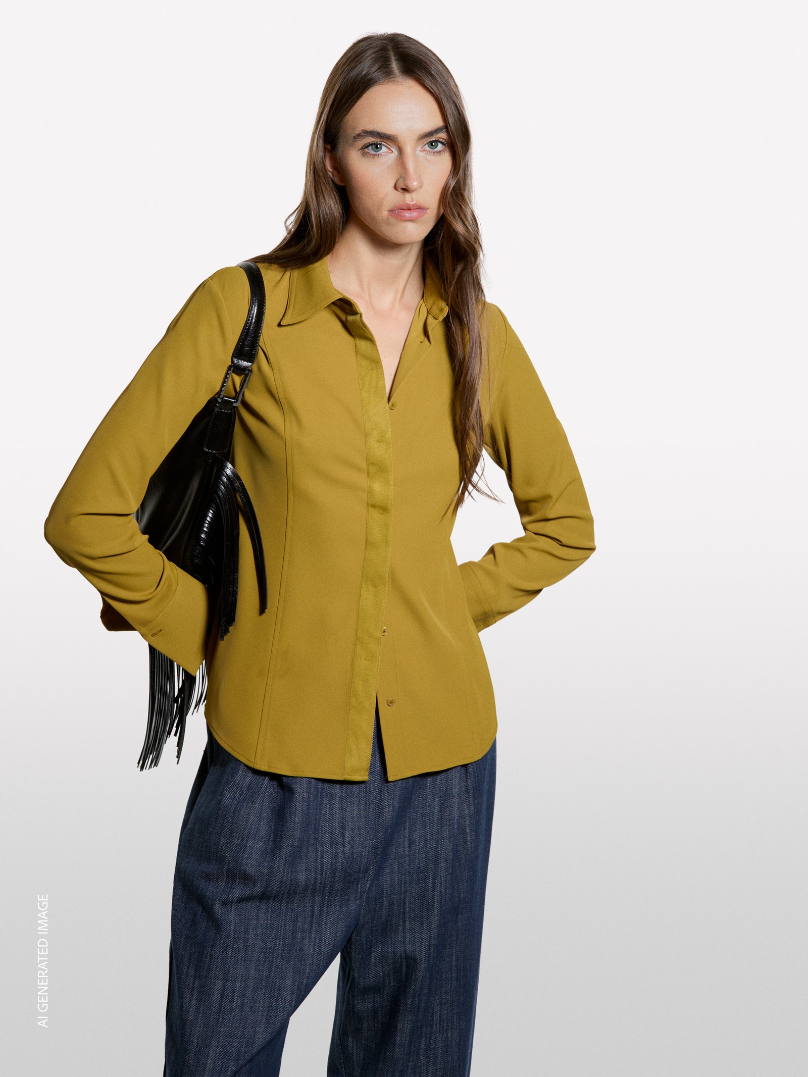 Shirt with stitching