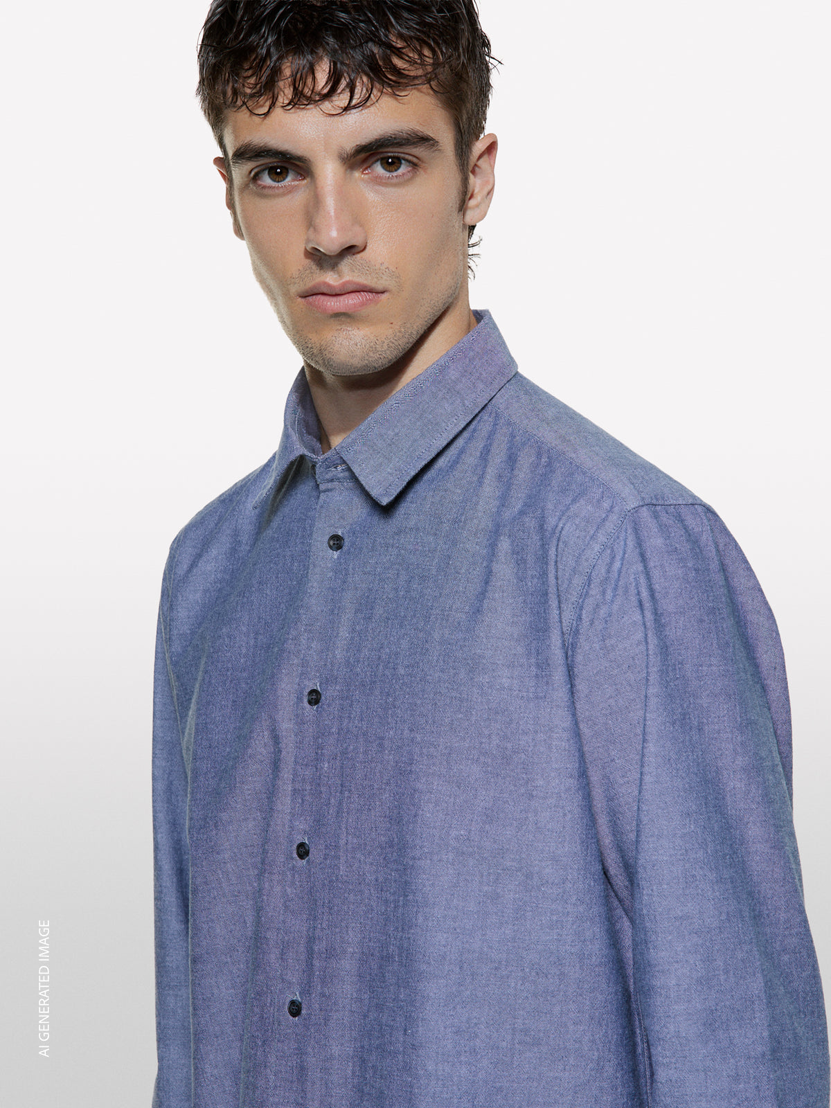 Camisa cinza regular fit em 100% algodão - ucb_image_FY