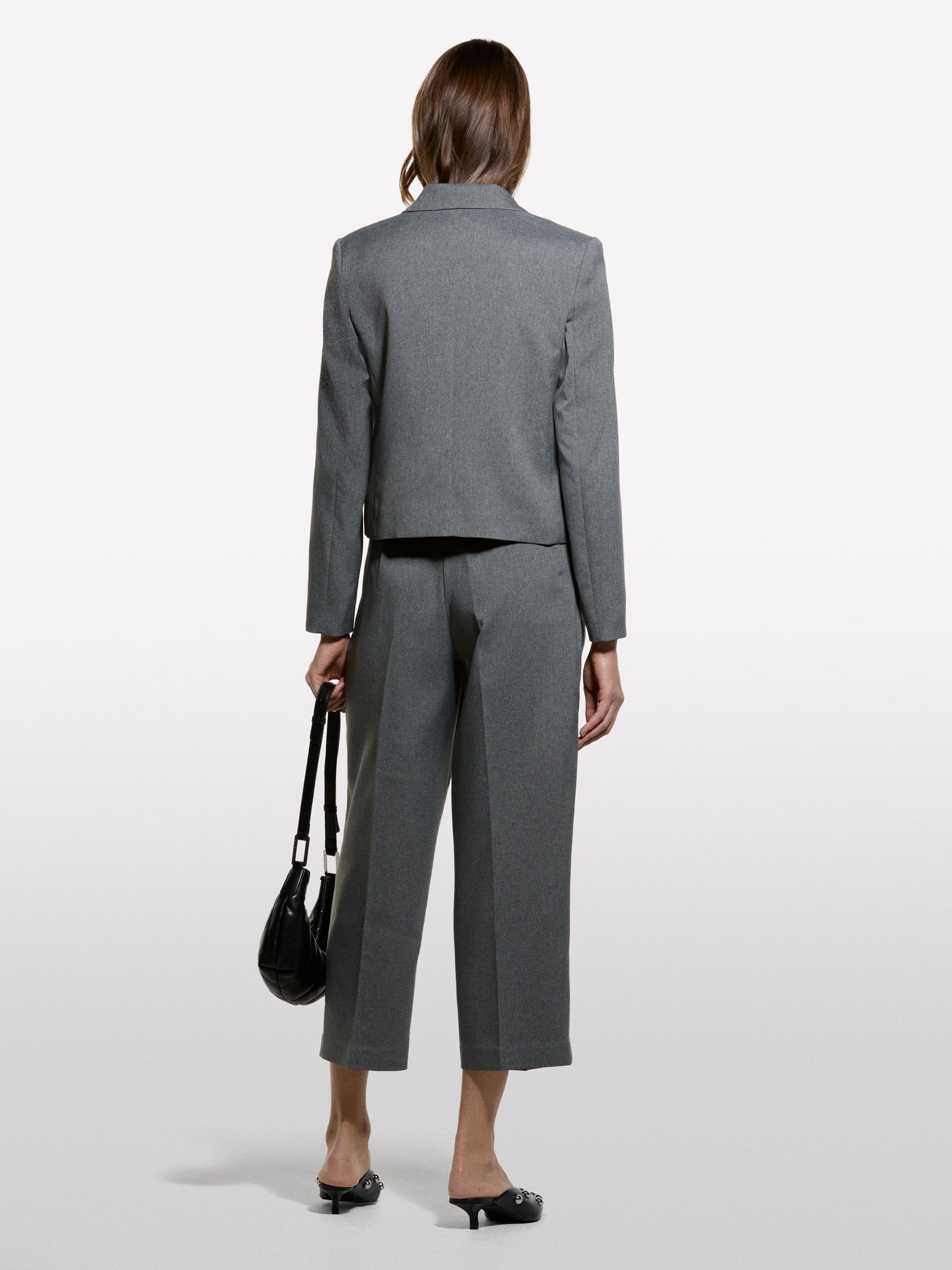 Blazer curto efeito mélange - ucb_image_B