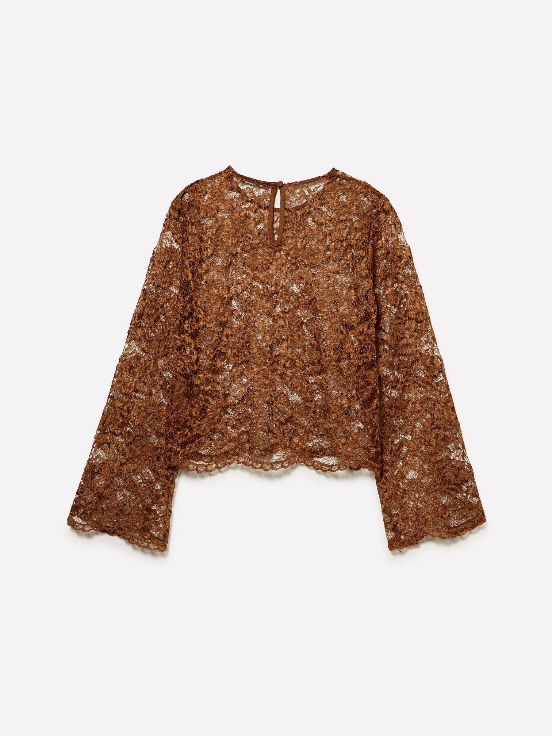 Blusa em renda castanho claro - ucb_image_BS
