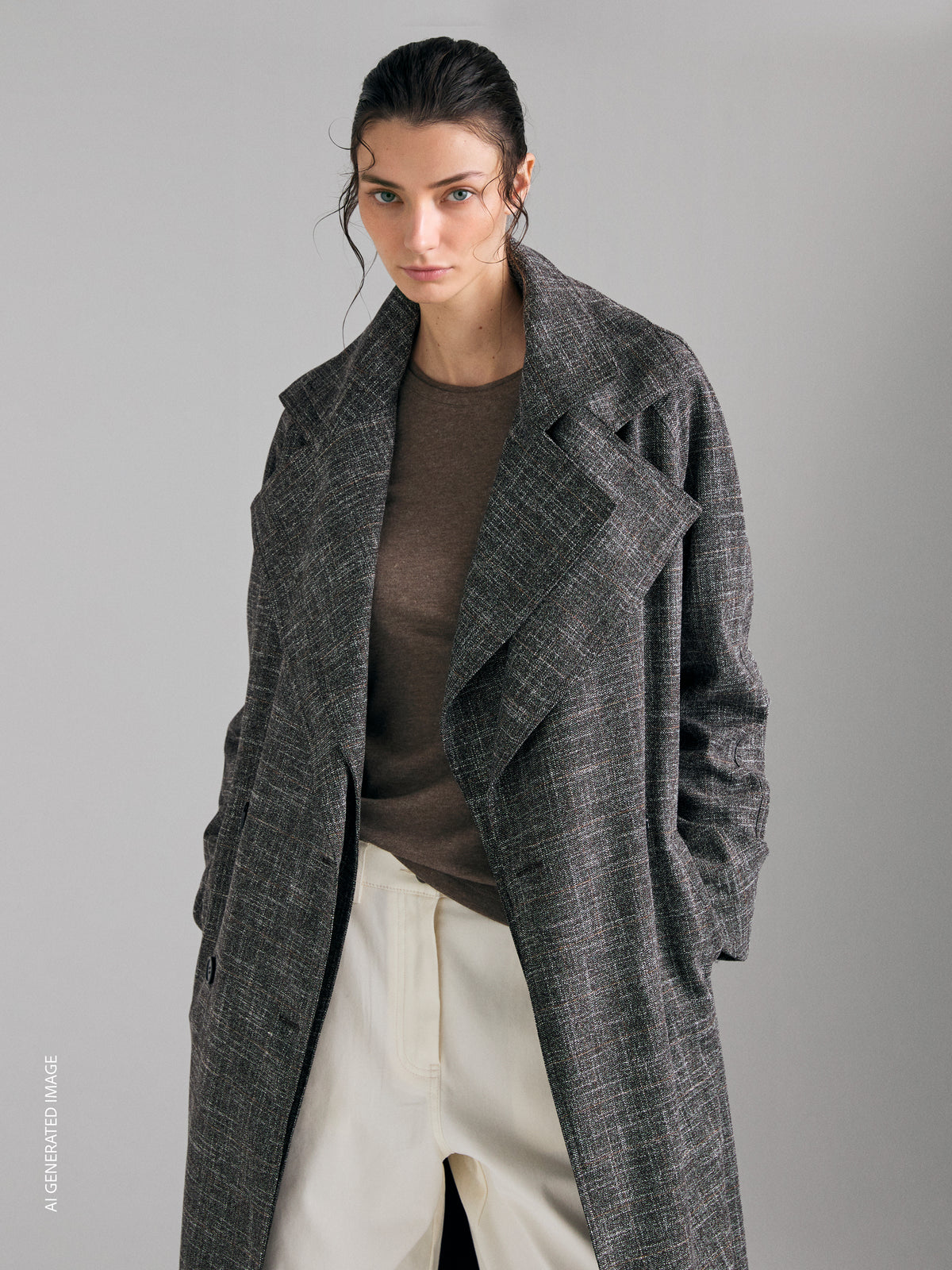 Trench coat relaxed fit com cinto - ucb_image_FY