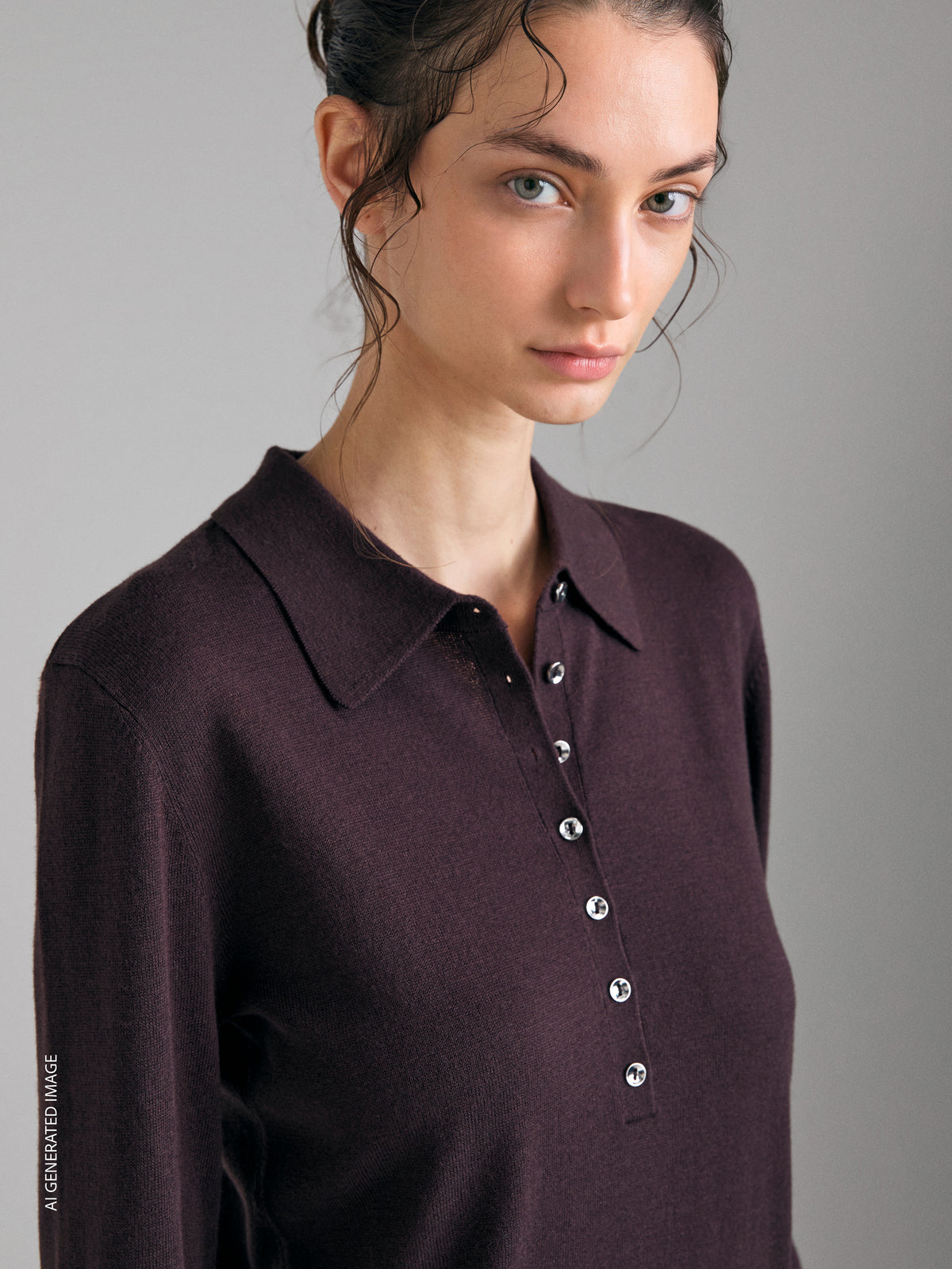 Polo de malha em mistura de viscose e lã - ucb_image_FY