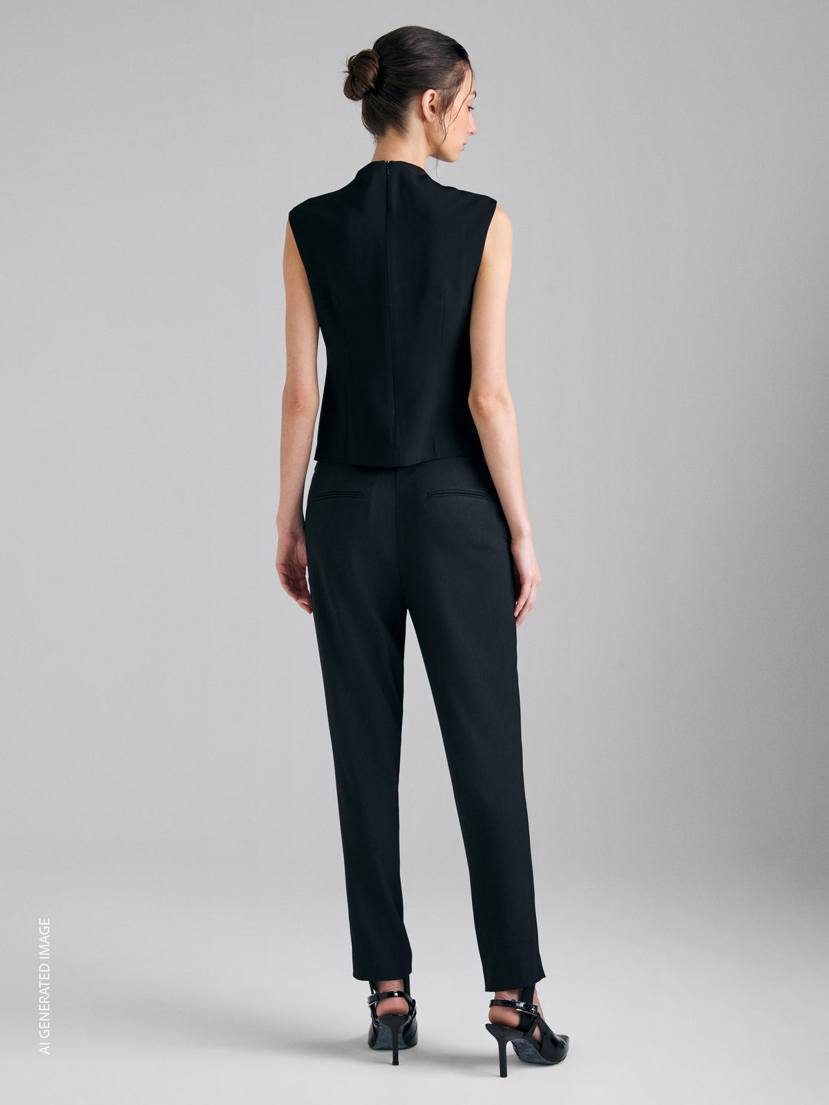 Calças slim fit com tira para os pés - ucb_image_B