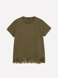 T-shirt verde militar com franjas na base - ucb_image_FS