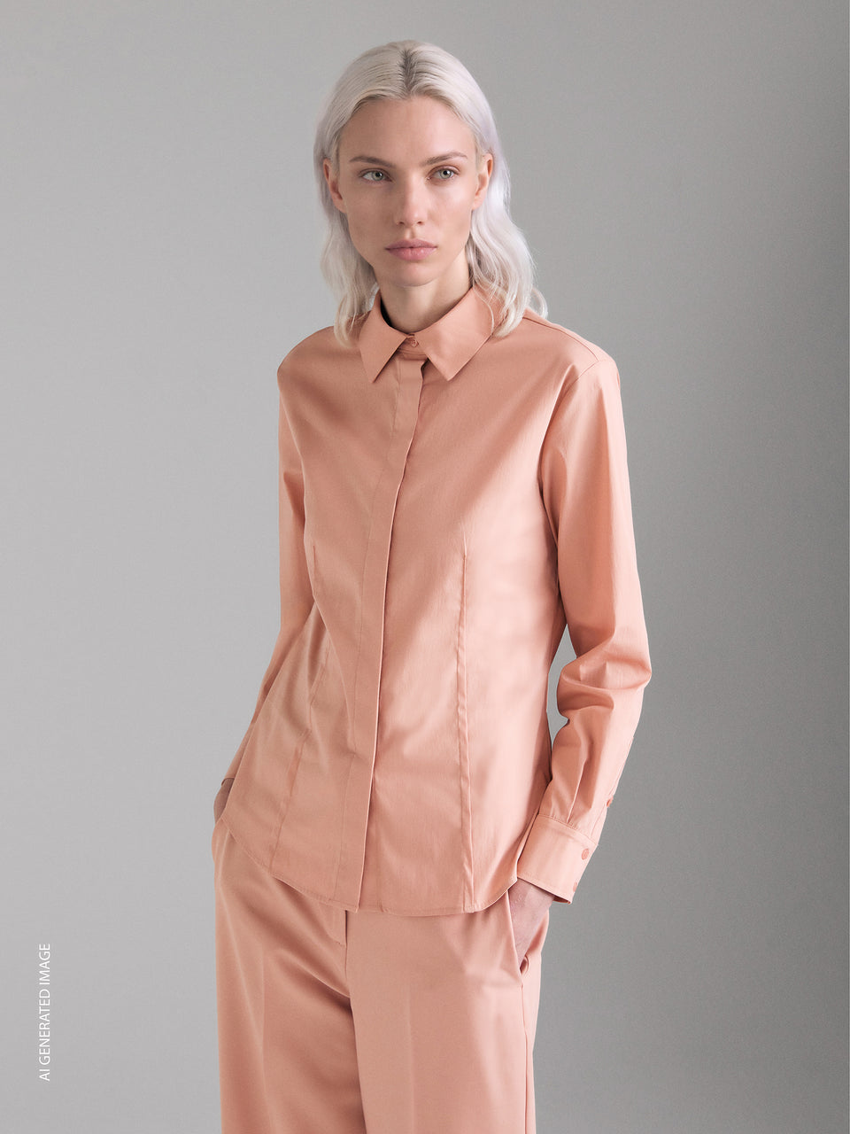 Camisa de corte justo com pregas - ucb_image_FY