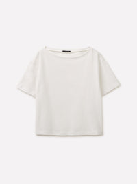 T-shirt cropped co decote à barco - ucb_image_FS