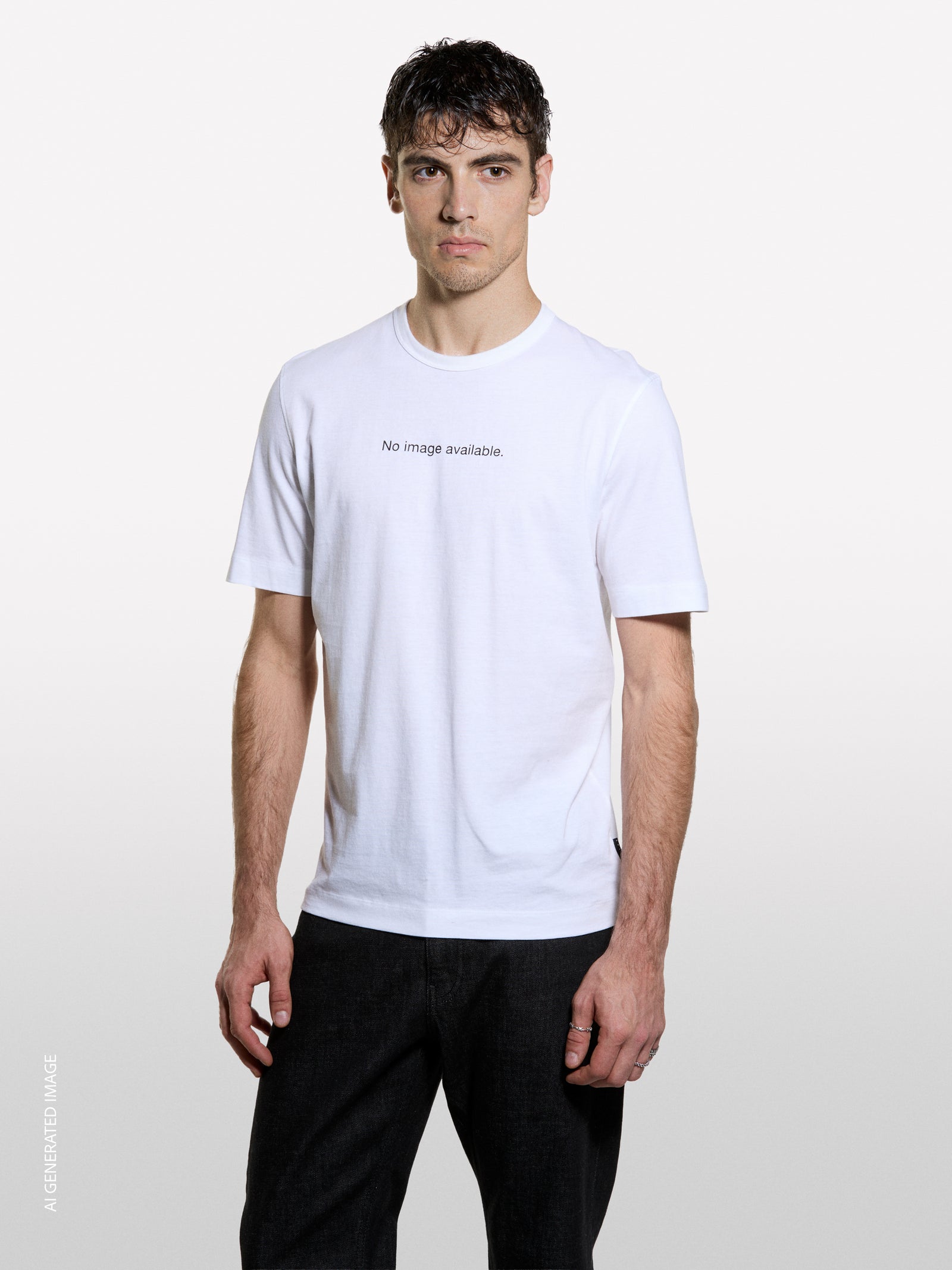 White t-shirt with text print in 100% organic cotton