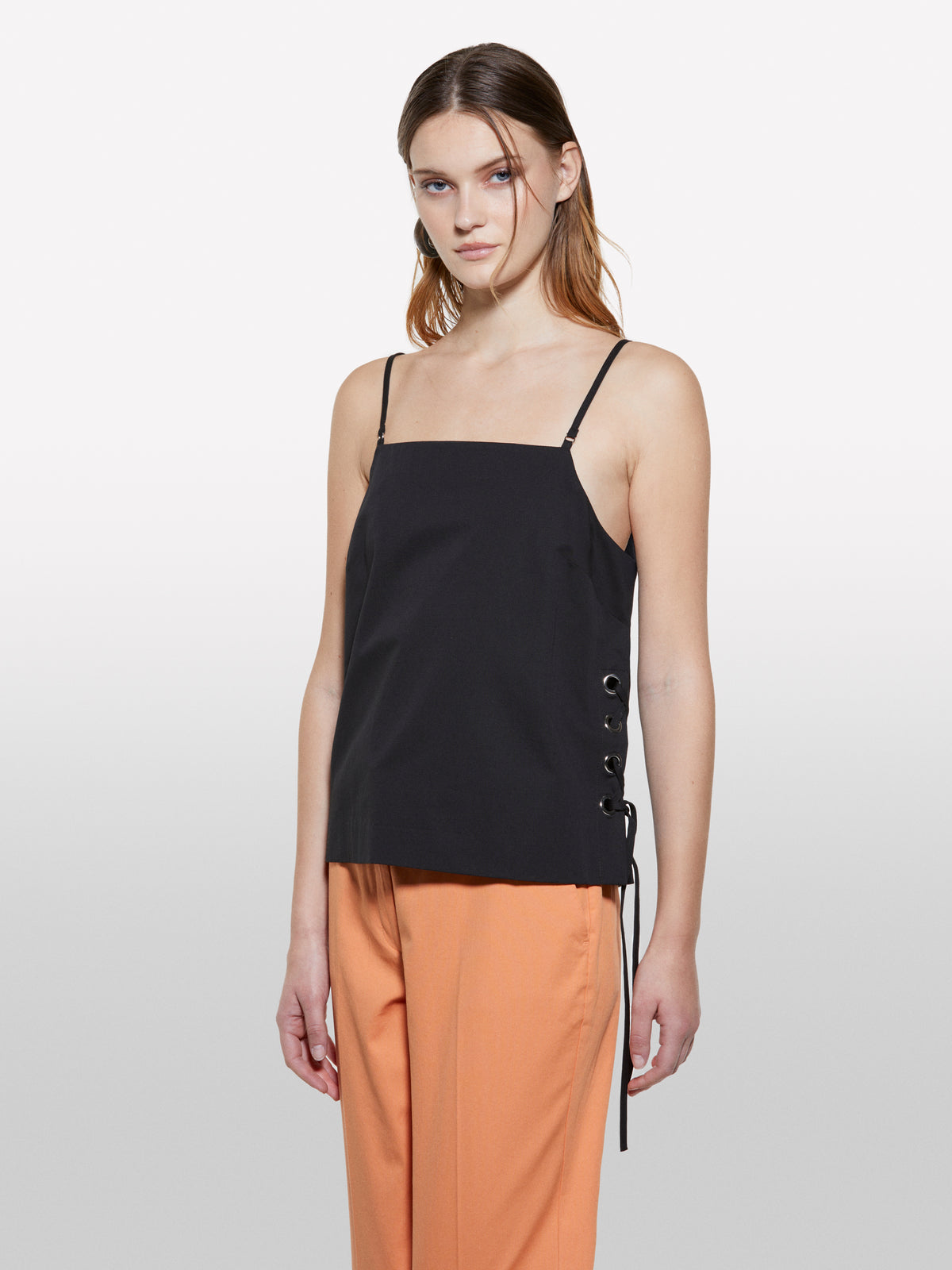 Black top with laces