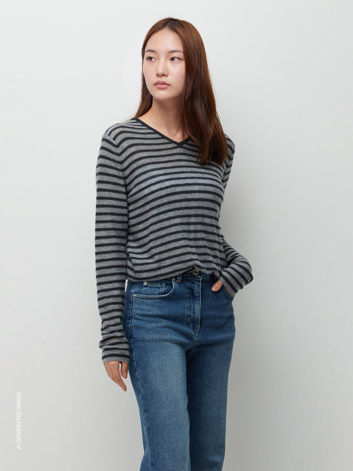 100% wool striped sweater
