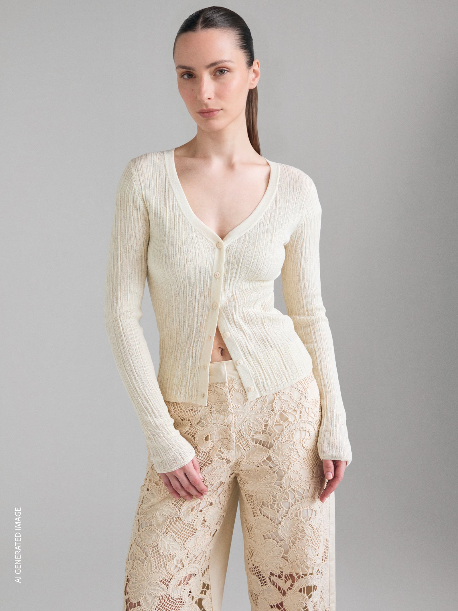 Ribbed cardigan