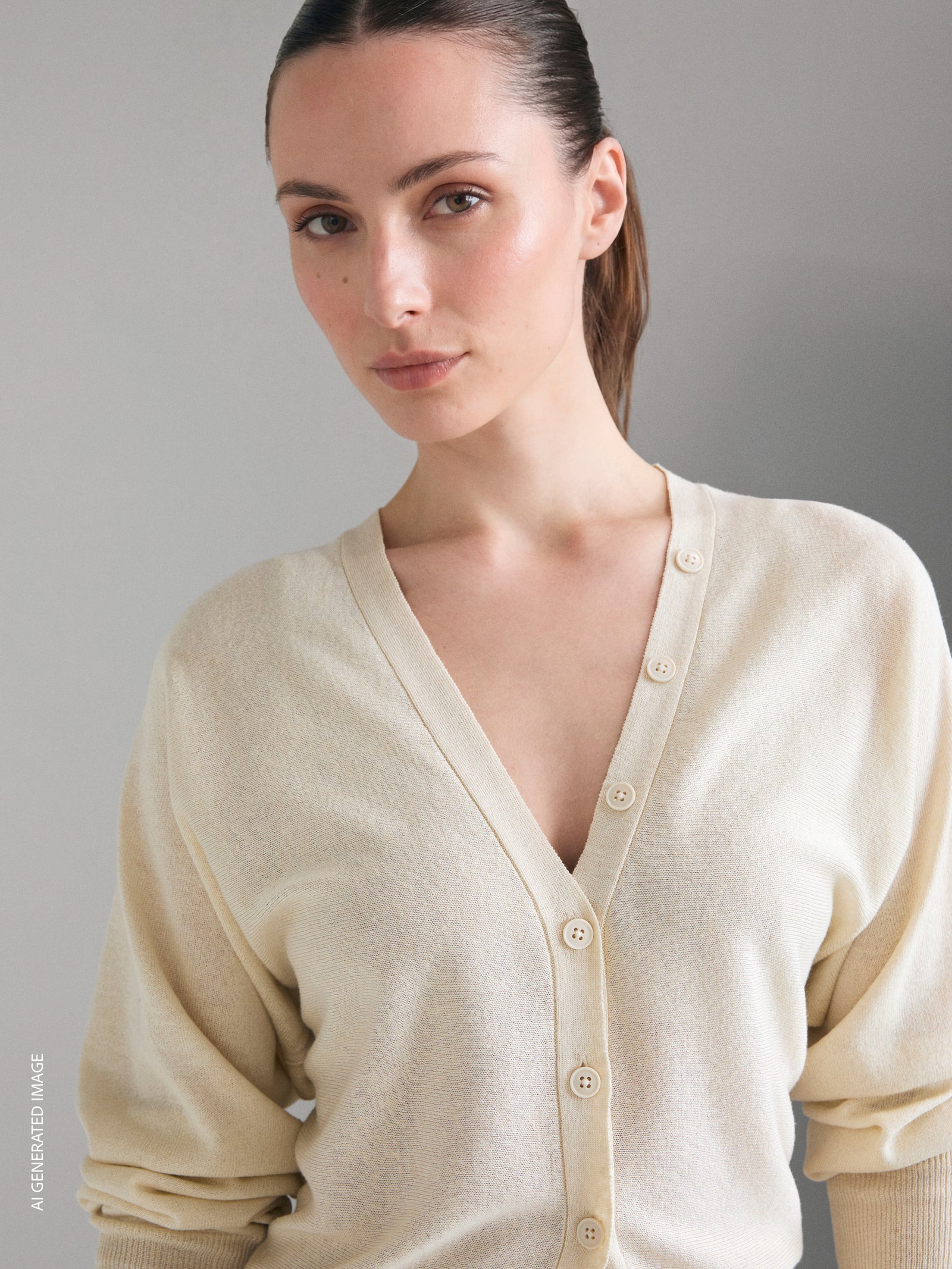 Linen blend cardigan