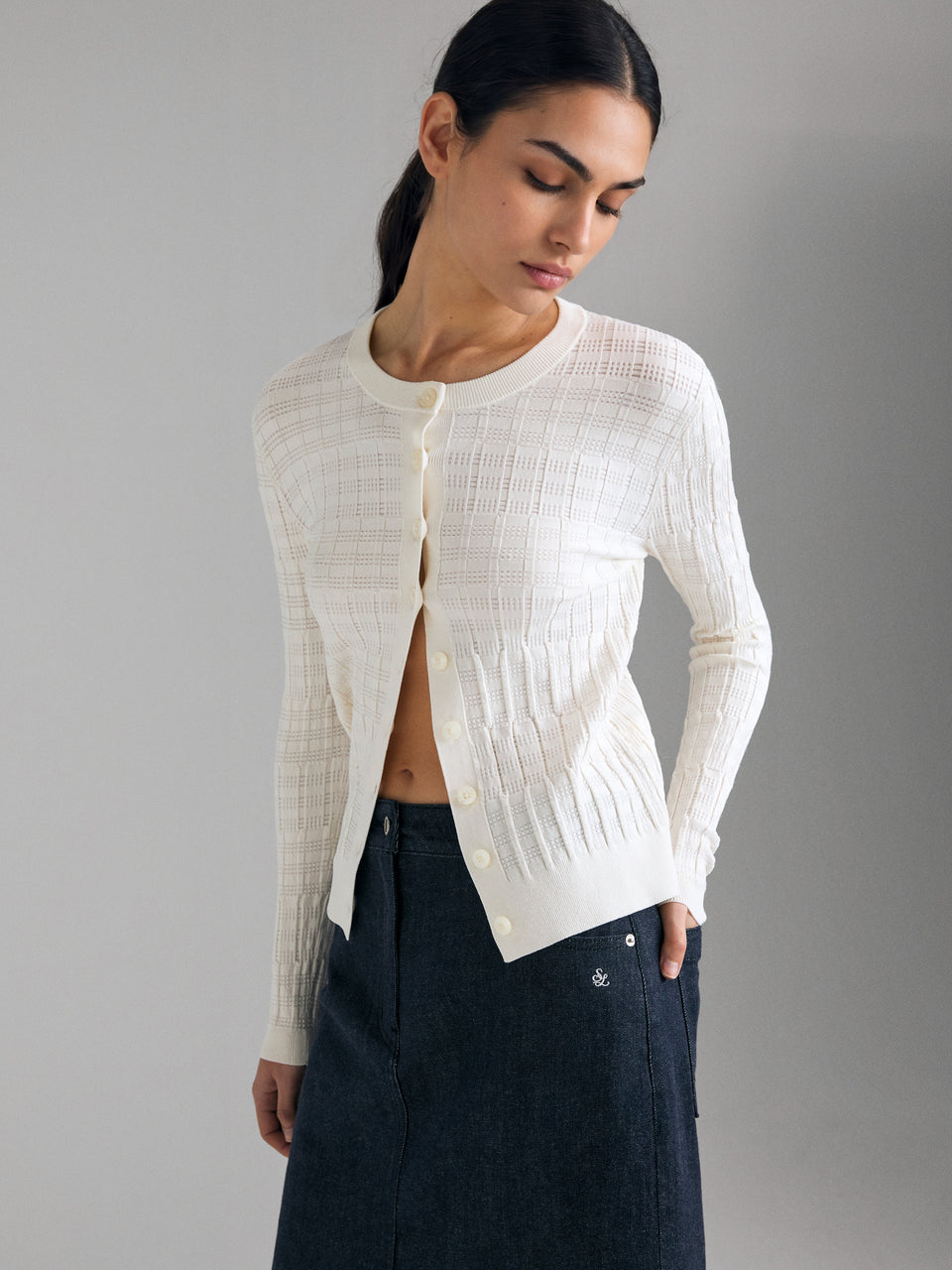 Cardigã texturizado - ucb_image_FY