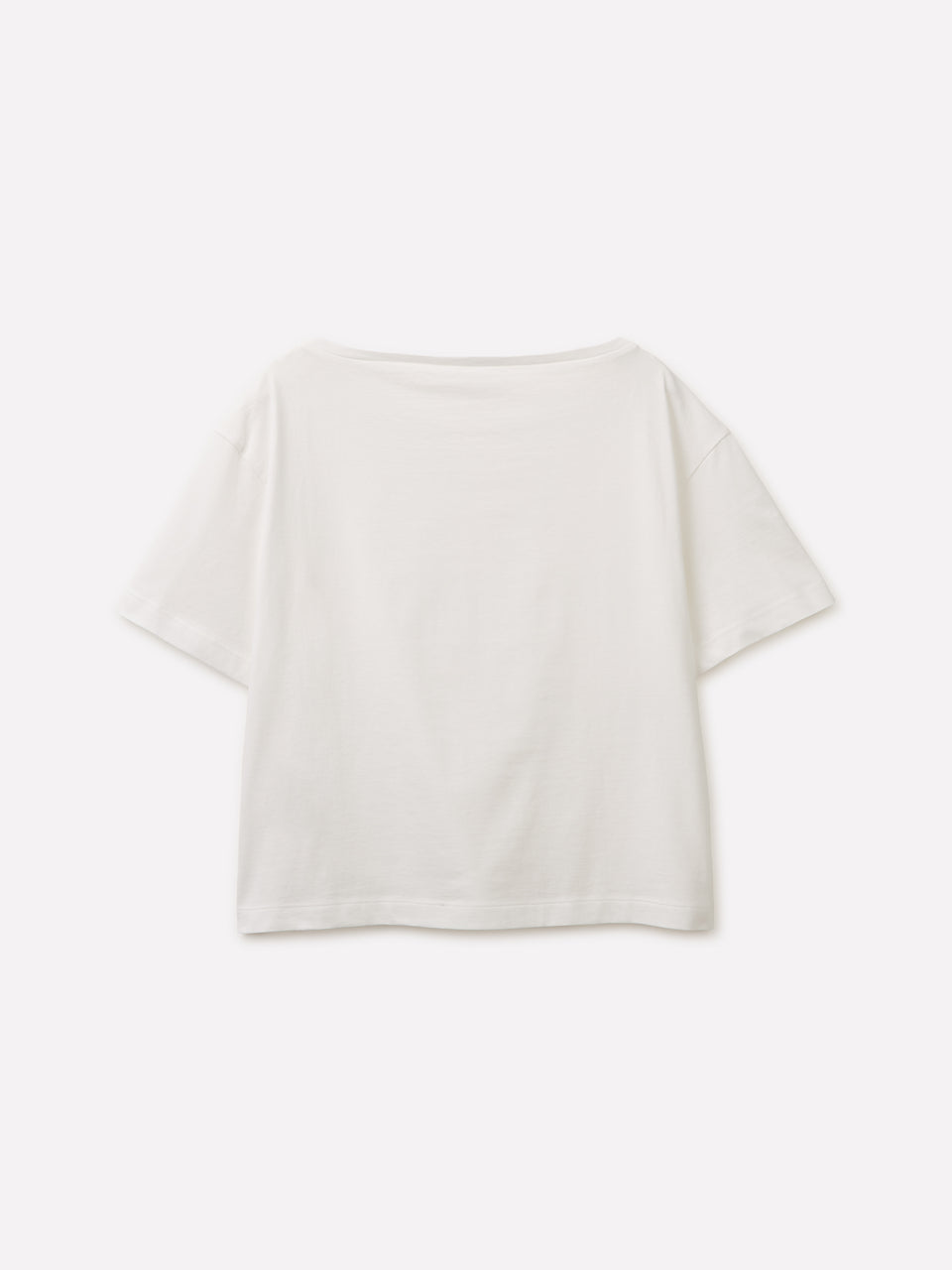 T-shirt cropped com decote à barco - ucb_image_BS
