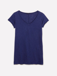 T-shirt decote em V azul-escuro - ucb_image_FS