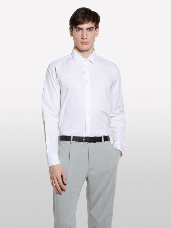 Camicia slim fit bianca - camicie slim fit da uomo | Sisley