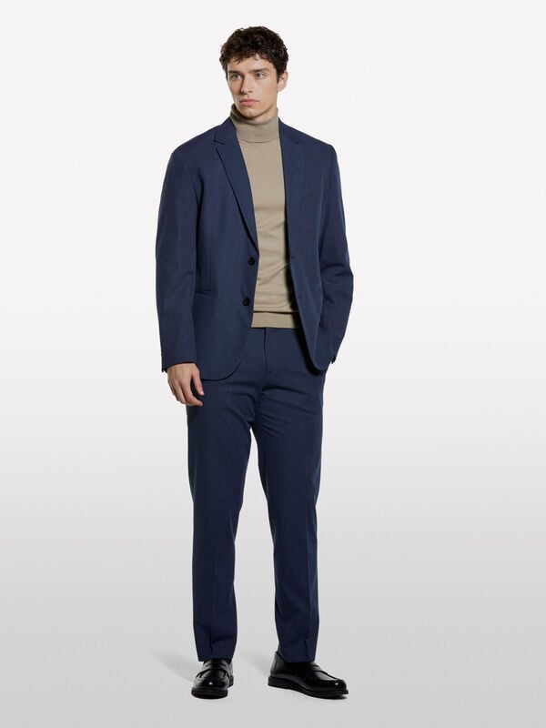 Pantaloni chino blu scuro Pantaloni chino blu scuro - pantaloni slim da uomo | Sisley