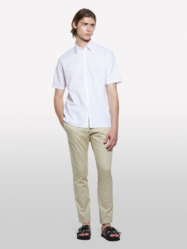 Pantaloni chino sabbia slim fit - pantaloni slim da uomo | Sisley
