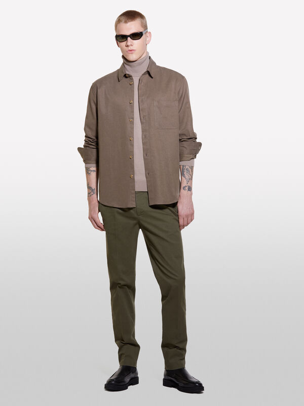 Pantaloni chino verde scuro - pantaloni chino da uomo | Sisley