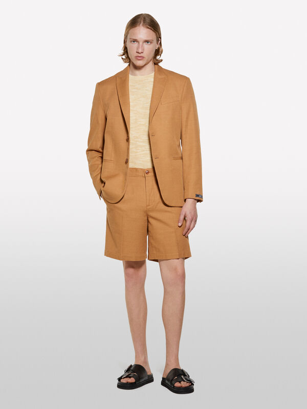 Bermuda regular fit cammello - pantaloni shorts da uomo | Sisley