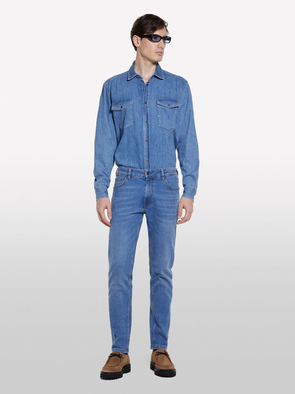 Jeans Style 73 skinny fit azzurro chiaro - nuova collezione  jeans uomo | Sisley
