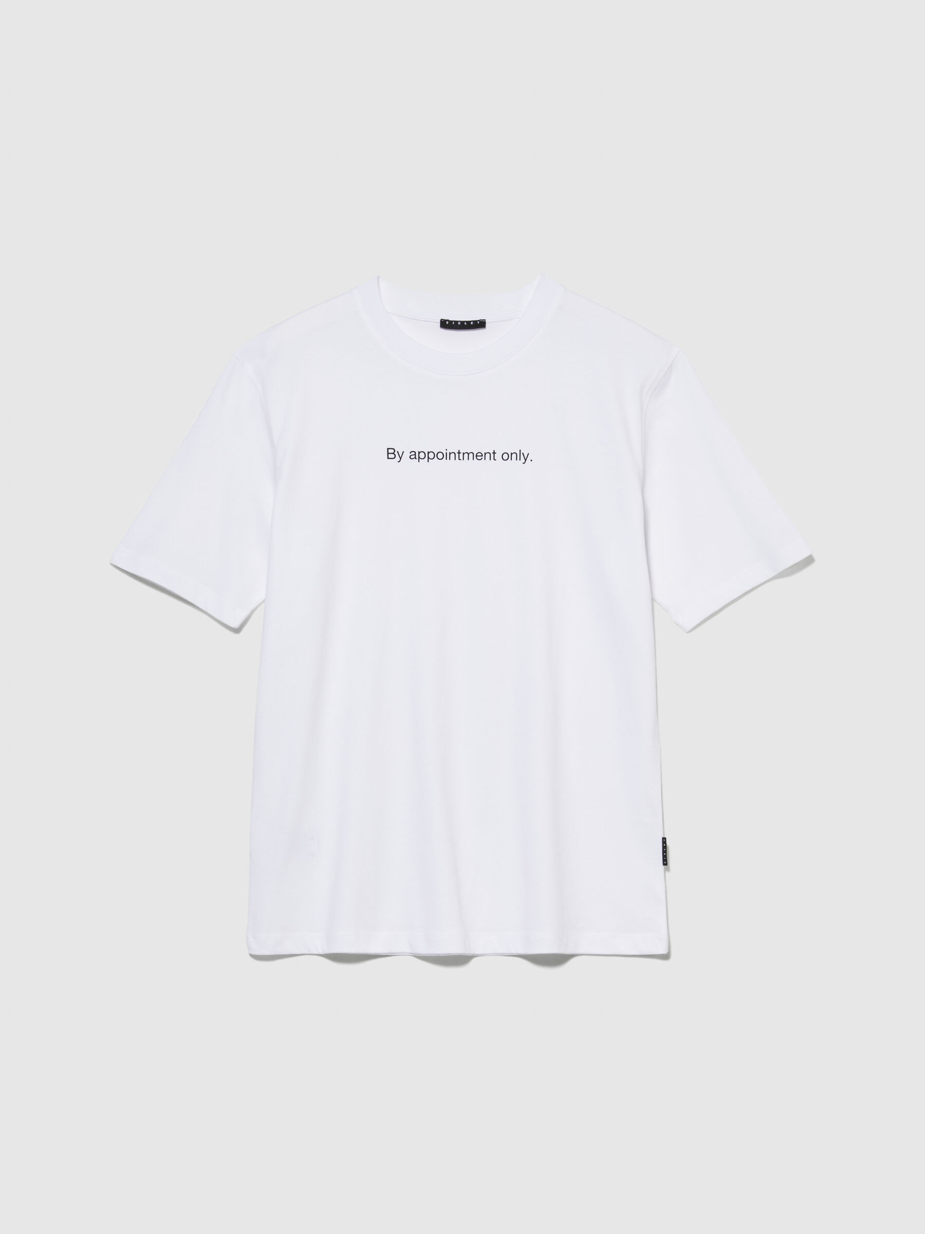 T shirt con stampa Bianco Uomo Sisley