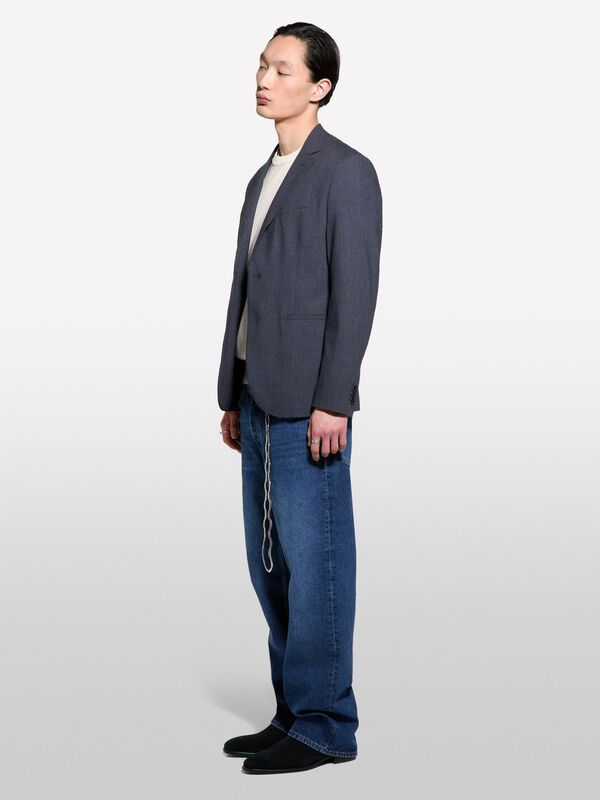 Blazer grigio scuro slim comfort fit - blazer da uomo | Sisley