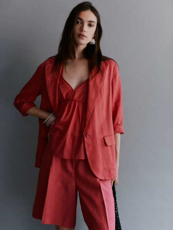 Blazer fard 100% lino - blazer da donna | Sisley