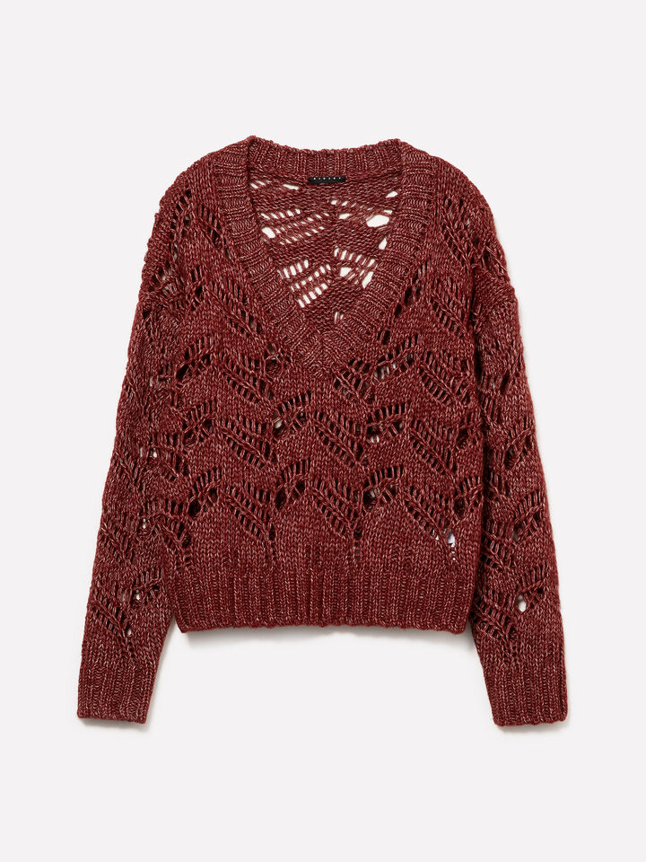 MAGLIA SCOLLO V M/L Donna