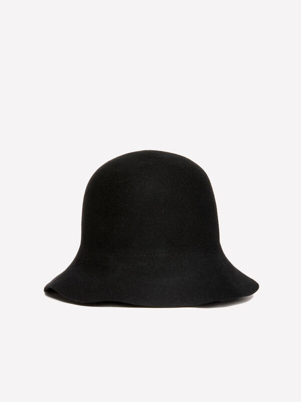 Cloche nera in 100% lana - cappelli da donna | Sisley