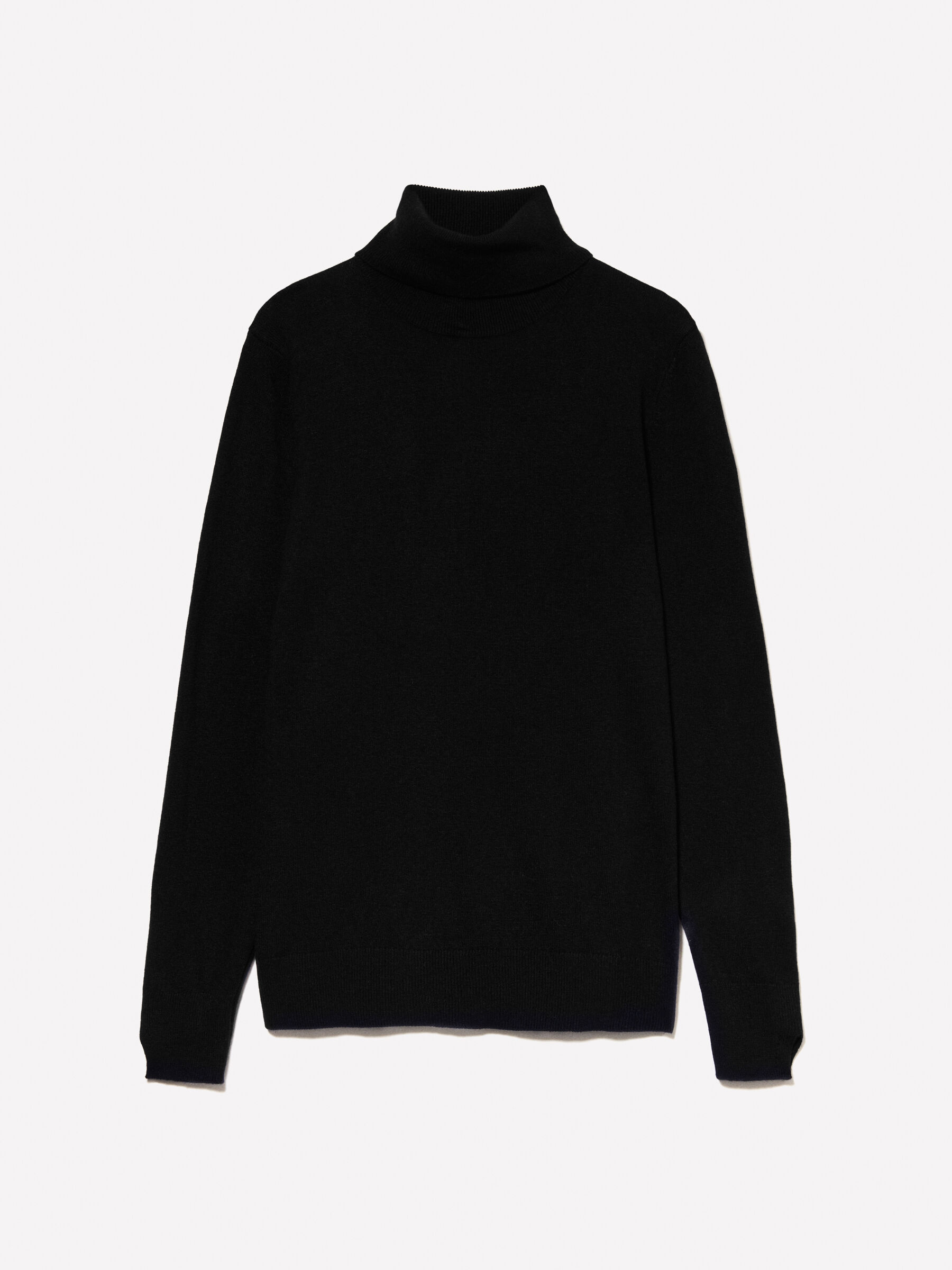 Maglia dolcevita nera regular fit Nero Sisley