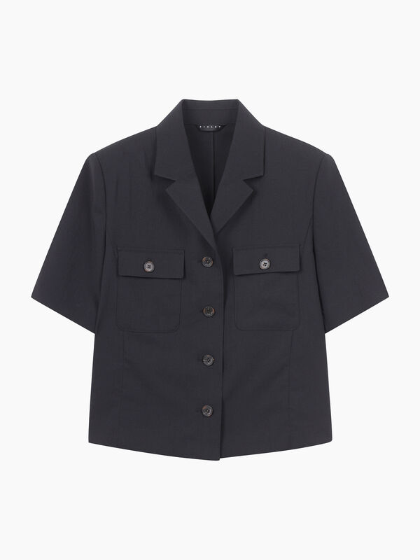 Giacca safari nera a maniche corte - sisley k blazer | Sisley K