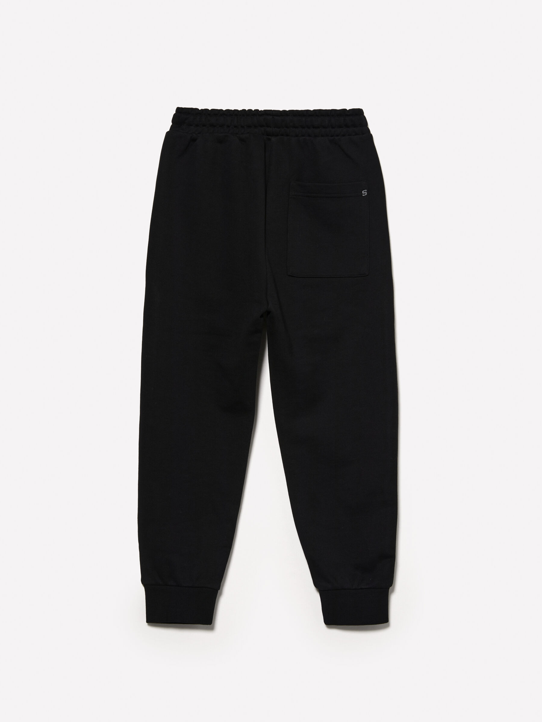 Joggers neri con bande lettering Nero Sisley