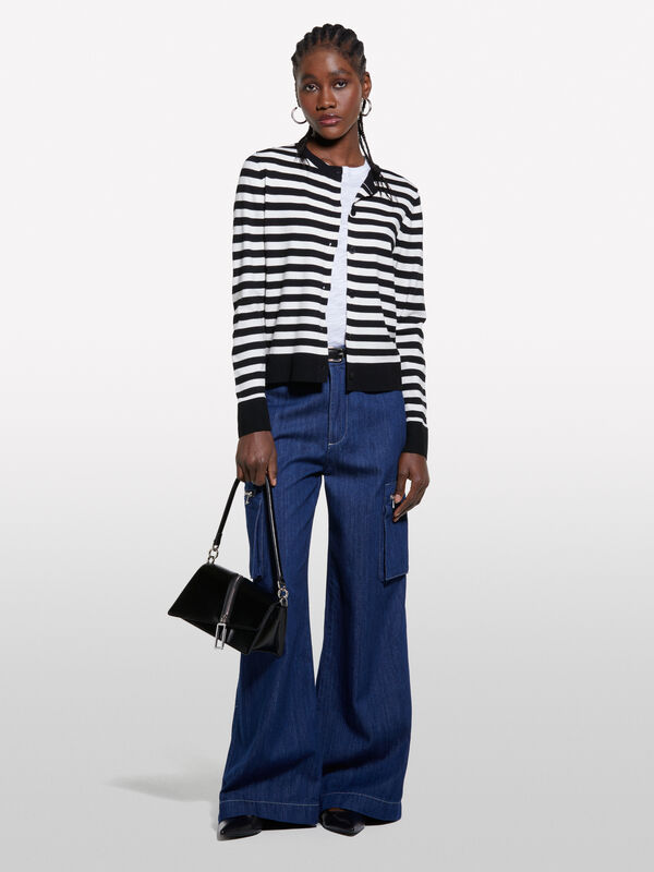 Poncho Mantello Donna In Lana E Acrilico - Sciarpa Coperta 70x200cm, Per Autunno E Inverno, Blu - Foto 4