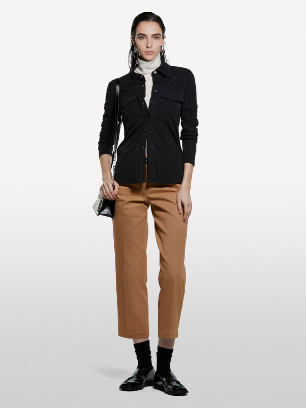Camicia nera con tasche - camicie da donna | Sisley