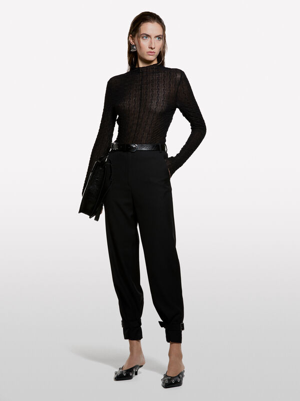 Maglietta in tulle - t-shirt a manica lunga da donna | Sisley