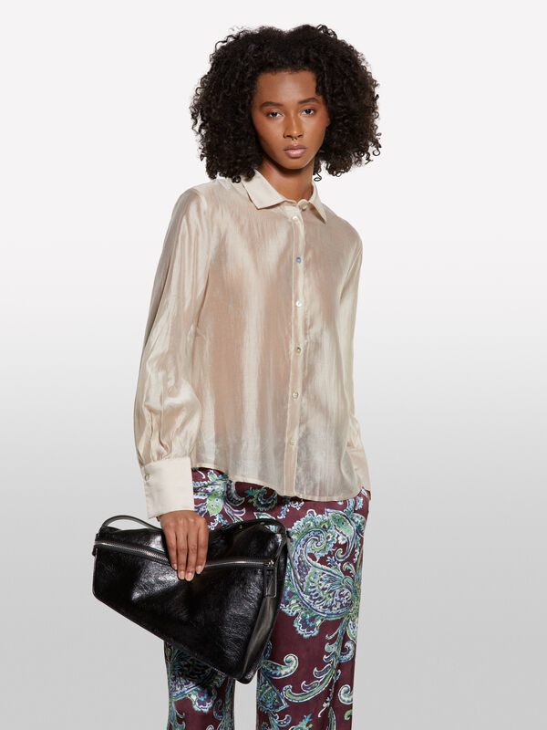 Camicia beige semi trasparente - camicie da donna | Sisley
