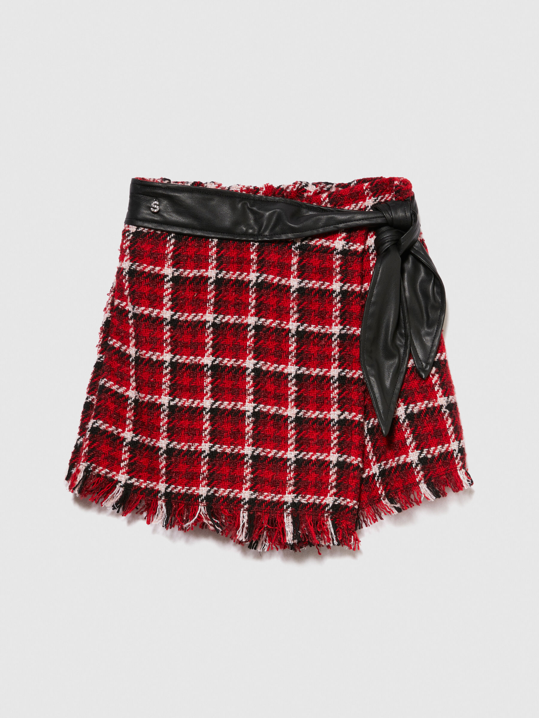 Gonna pantalone in tweed Rosso Bambina Sisley