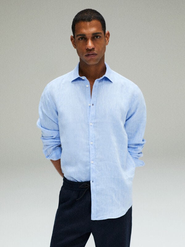 Camicia 100% lino - camicie regular da uomo | Sisley