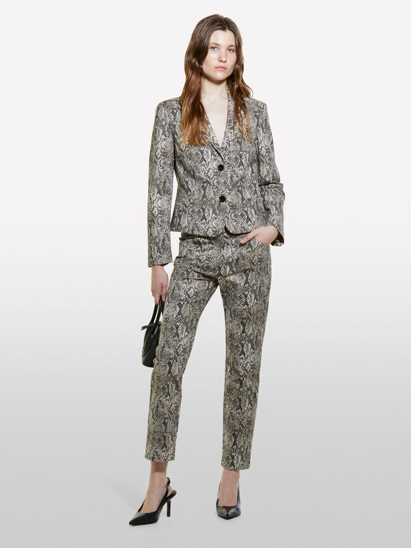 Pantaloni multicolore slim fit stampati - pantaloni slim-fit da donna | Sisley