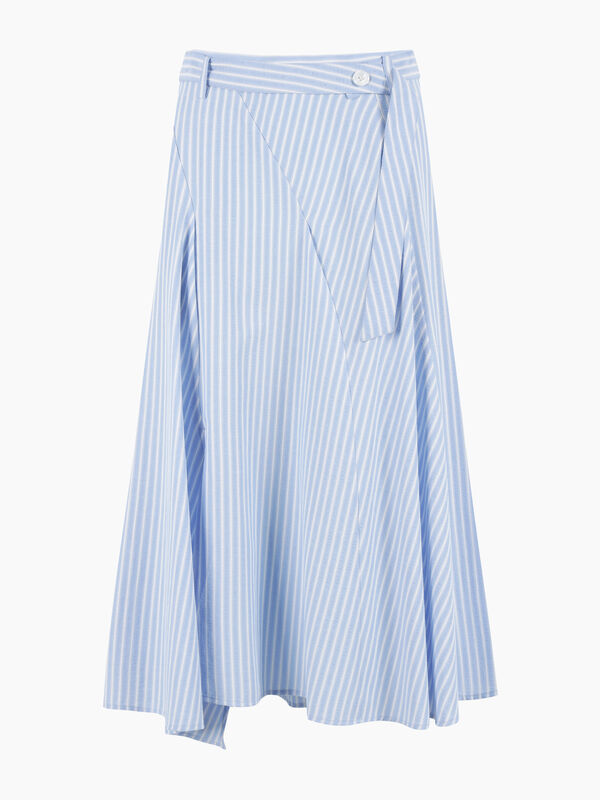 Maxi gonna azzurre a righe - sisley k gonne longuette | Sisley K