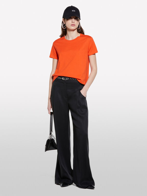 T-shirt boxy fit rossa - t-shirt a manica corta da donna | Sisley